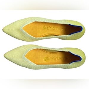 Rothy's The Point Yellow Shoes Flats Women's 9, PREOWED Used.🍋